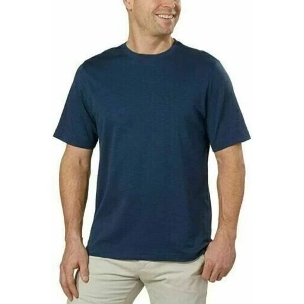 NWOT Kirkland Signature Men's S Blue Pima Cotton Short Sleeve T-Shirt